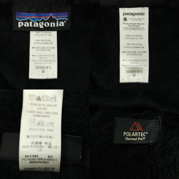 Patagonia Re-Tool Snap T Fleece Pullover Jacket Womens Medium 25442 Black - Picture 8 of 16